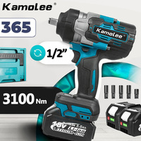 Kamolee 3100NM Electric Wrench 1/2 inch Cordless Impact Wrench Brushless Handheld Power Tools For Makita tools 18v Battery