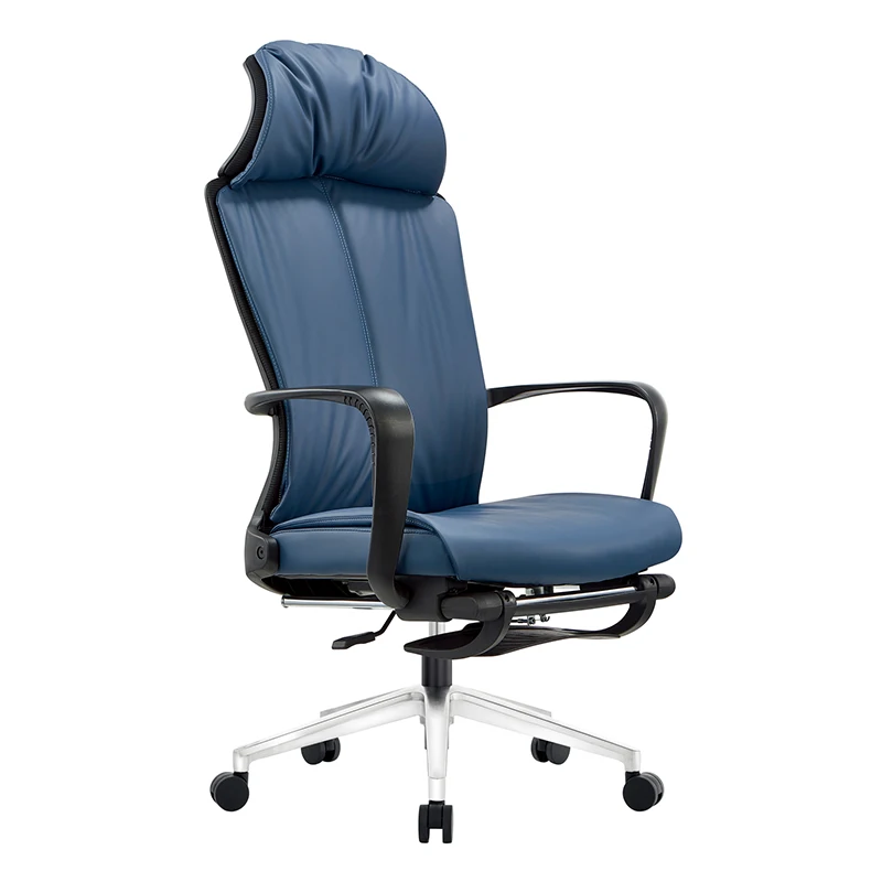 Chaise de Bureau en Cuir avec Repose-Pieds pour la Pause Déjeuner, Expresse