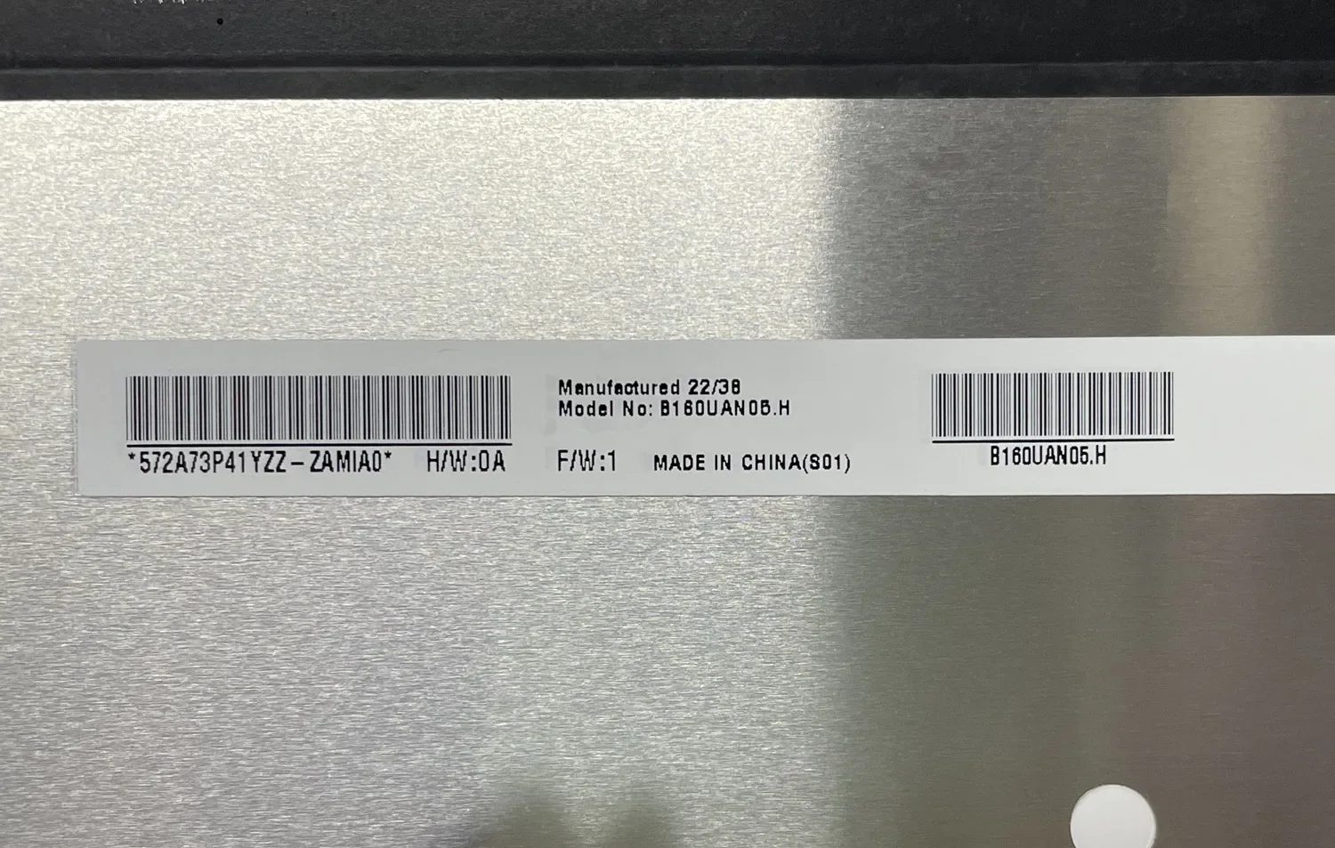 

B160UAN05.H 16.0'' 165Hz Laptop LCD Screen Display Panel Matrix 1920*1200 EDP 40 Pins 100% sRGB