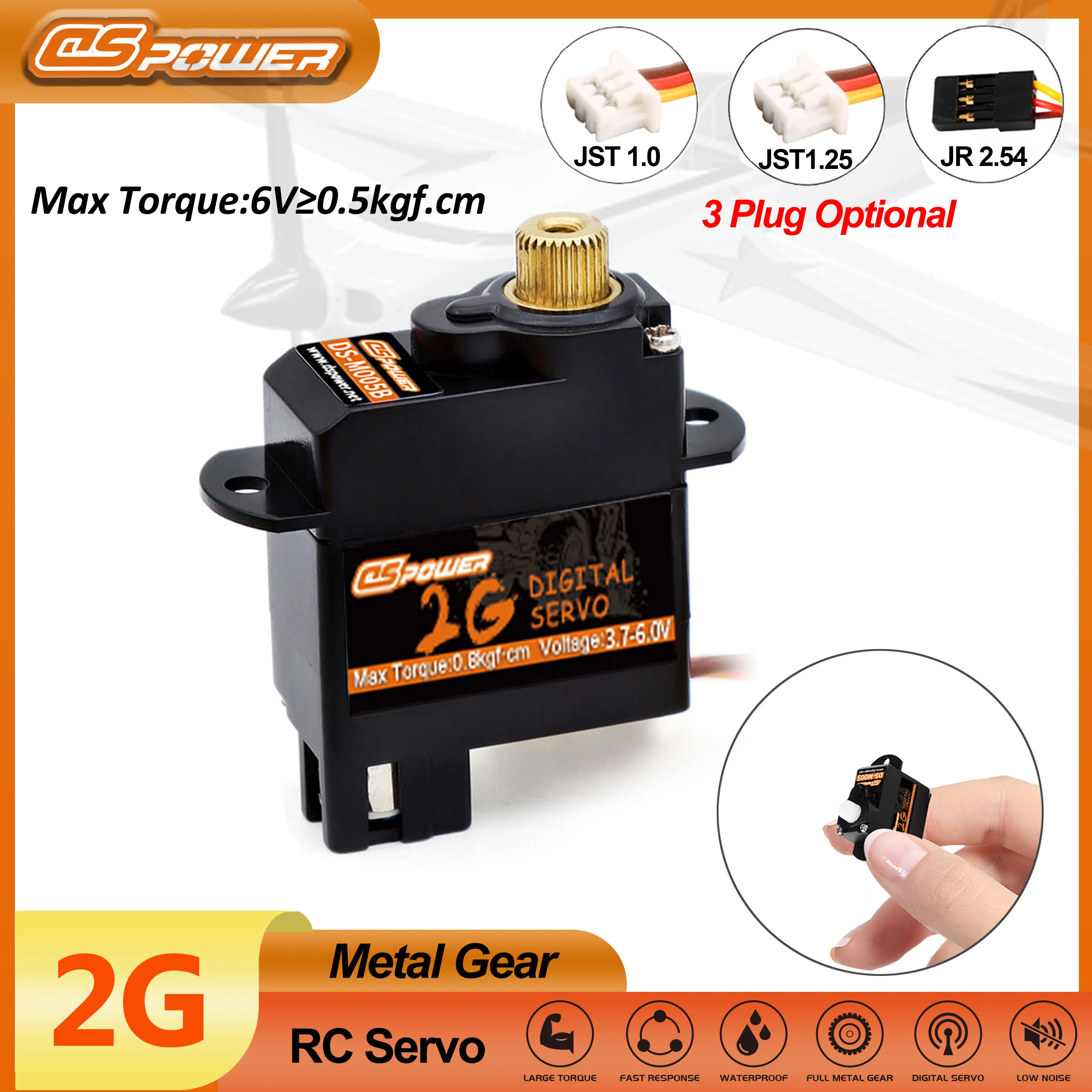 

DSpower 2g Motor Servo Metal Gear Mini Micro Servos for RC Car Quodcopter Airplanes Fixed-wing Helicopter Boat Duct Plane Robot