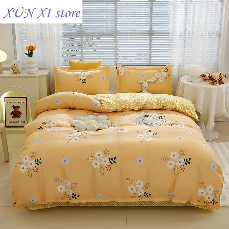 

New 4-piece bedding set comforter set Soft and comfortable for be suited to four seasons Suitable for the room dormitory