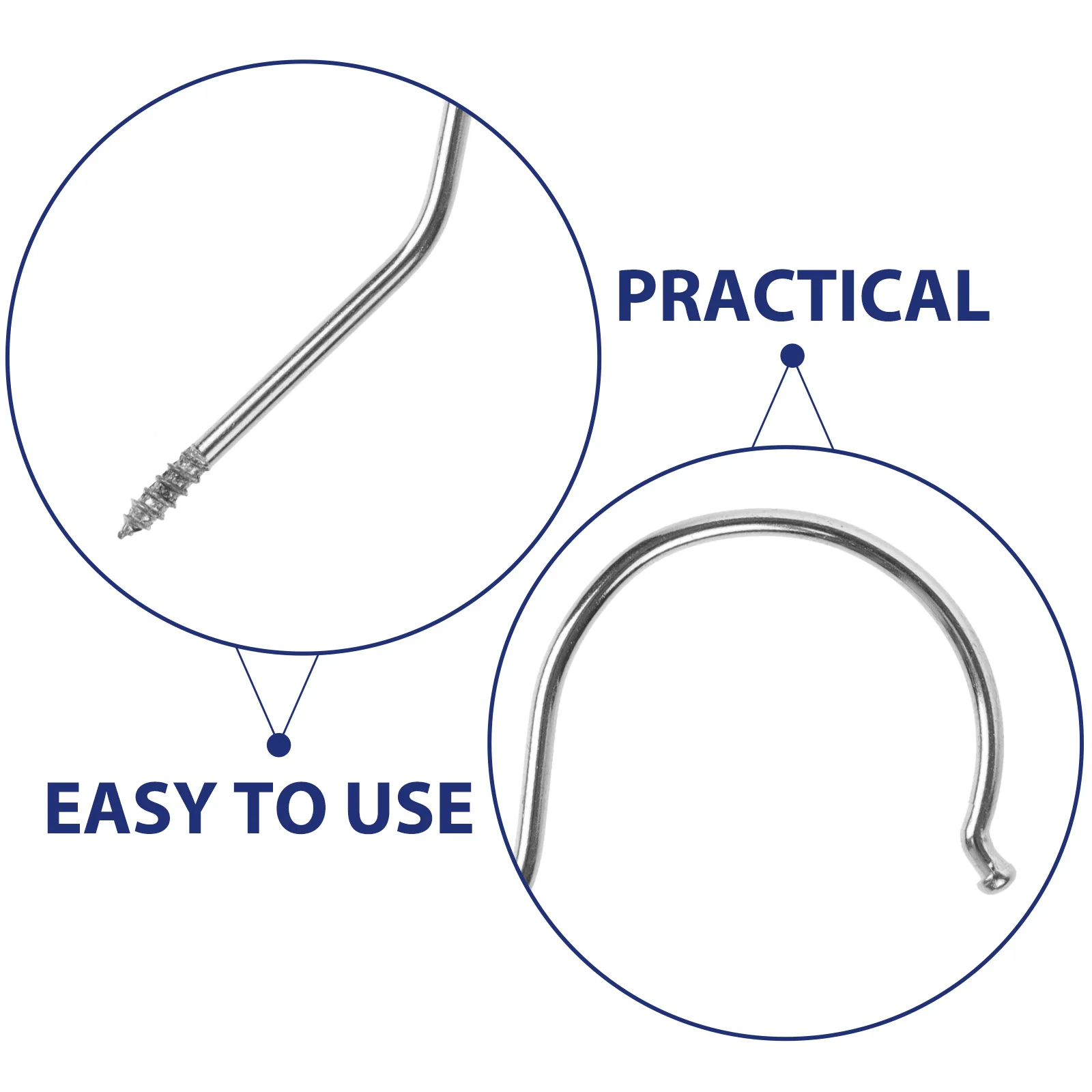 

10pcs Plastic Trouser Clips Hanger Hooks Heavy Duty 10CM 3.2mm Black Round Screw In Home Office Kitchen Bathroom DIY Clothing