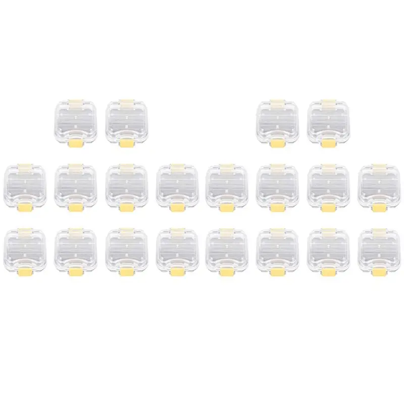 

YLS-20Pcs Plastic Denture Tooth Box With Film High Quality Denture Storage Box Implant Membrane Tooth Box