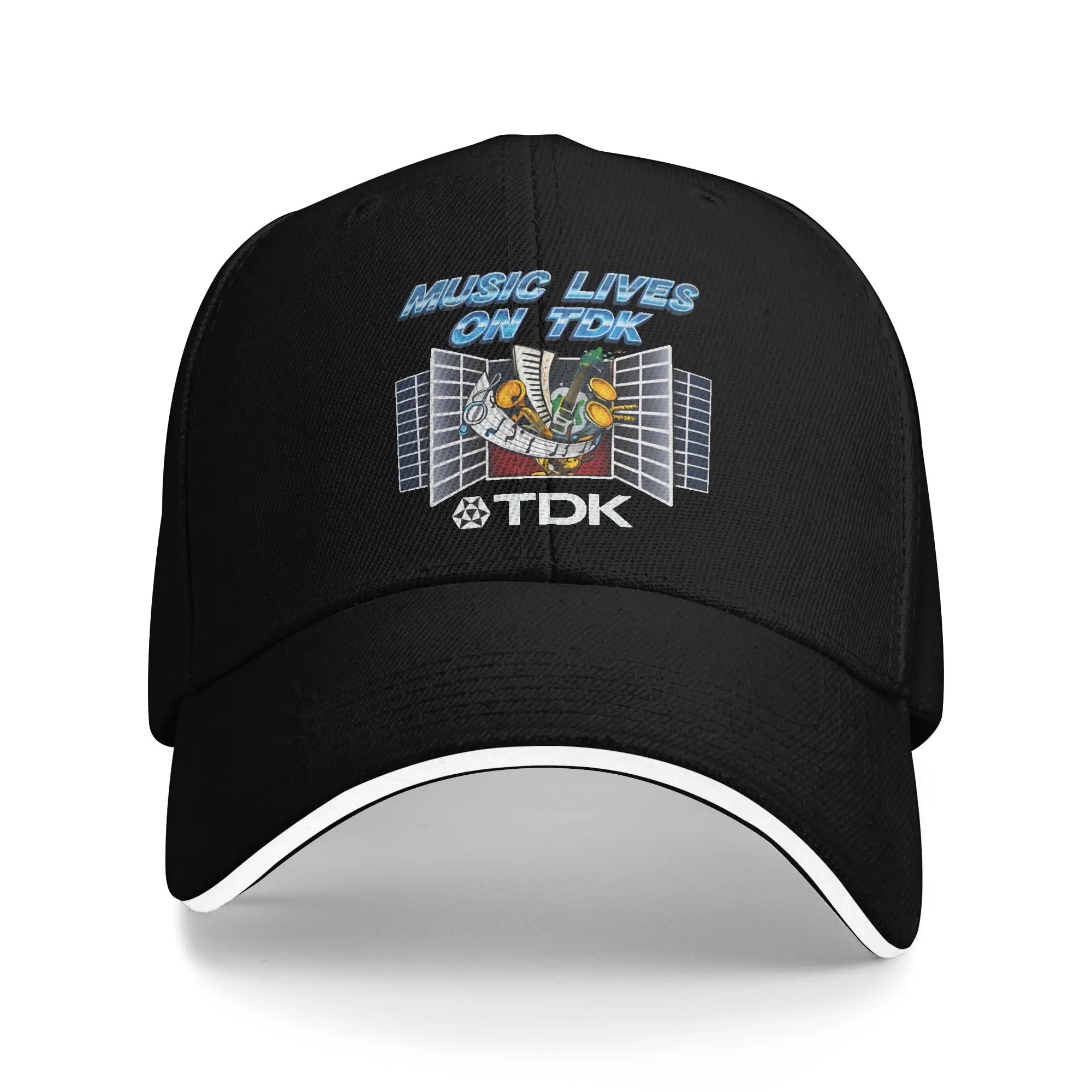 Hot Sale TDK Music Lives On Retro Audio Graphic Tee Baseball Cap  Outdoor Sun Caps  Desert Travel Sun Caps