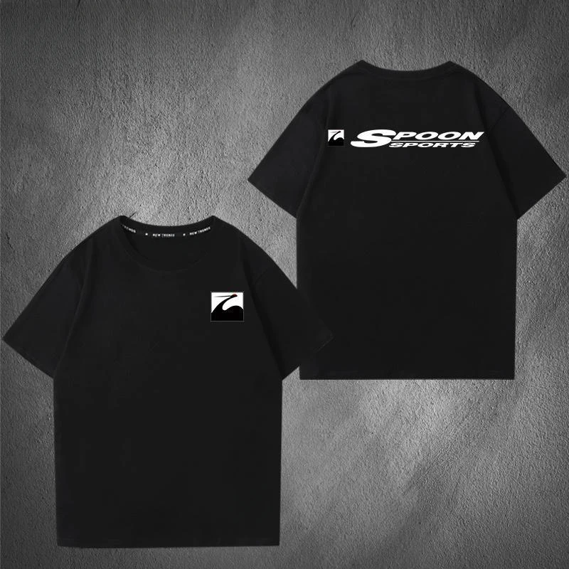 JDM Modified Car T-shirt GK Civic Surrounding Men and Women Couples Pure Cotton Short-sleeved Summer T-shirt Casual Wear