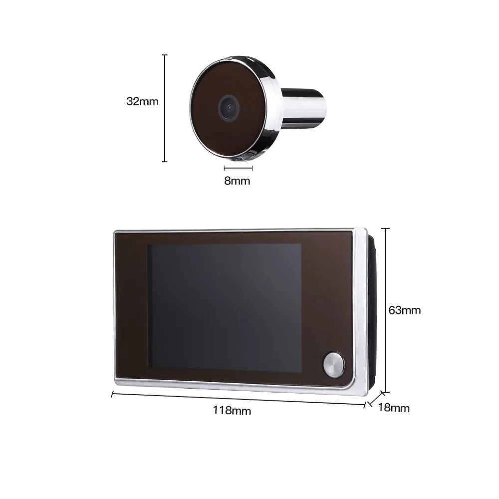 3.5 inch Camera Peephole Doorbell 120° LCD 2 Million HD Pixels Wireless doorbell Outdoor Monitor