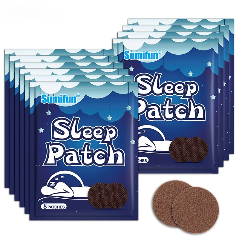 8PCS Improve Sleep Patch Anxiety Relieve Headache Stress Plaster Improve Insomnia Quality Body Relax Sticker Easy-Sleeping Paste