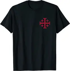 Knight's Templar Jerusalem Cross Kingdom of Jerusalem Men T-Shirt Short Sleeve Casual 100% Cotton O-Neck Summer TShirt