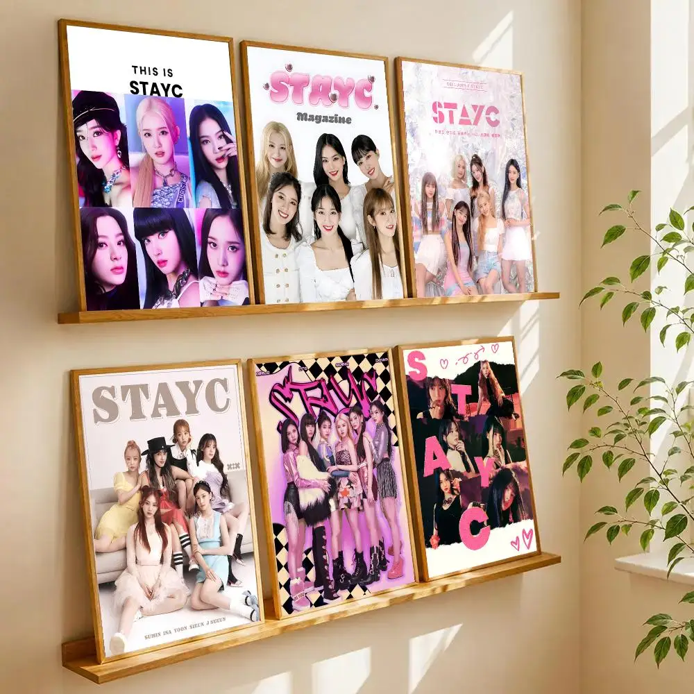 Pop Band Kpop g-Group STAYC Poster Self Adhesive Wall Art Decor for Bedroom Living Room Office Home Decor Gift - view 2