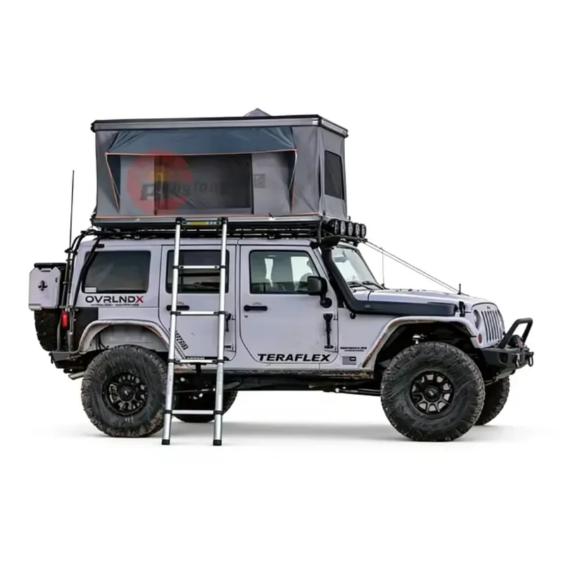 Aluminum Hard Shell Roof Top Tent for 2-3 Person Camping Vehicle Overland Travel Durable Waterproof Auto Rooftop Shelter Hard