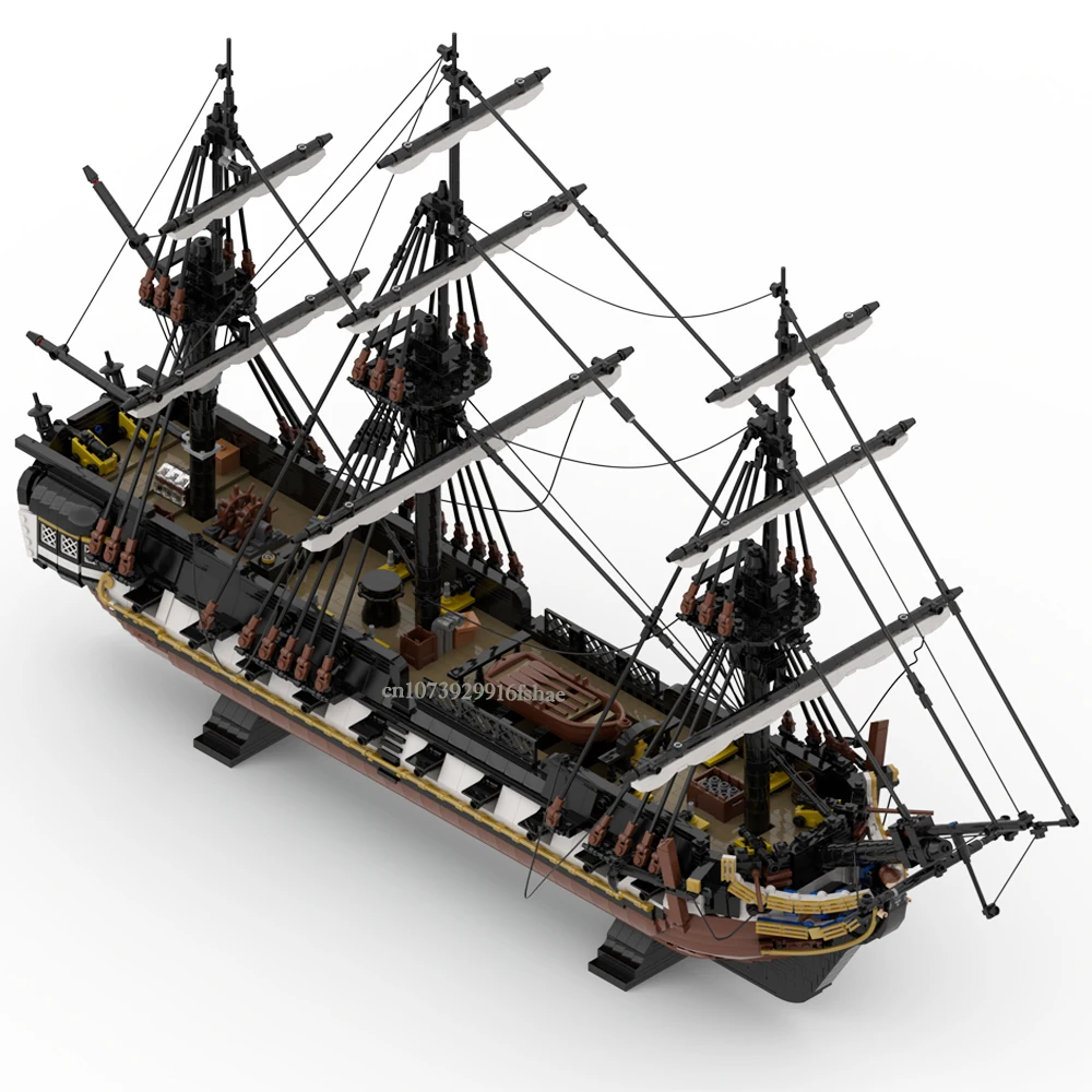 5434PCS MOC European Medieval American 24-gun Corvette USS Enterprise DIY creative ideas warship child Toy Gift building blocks