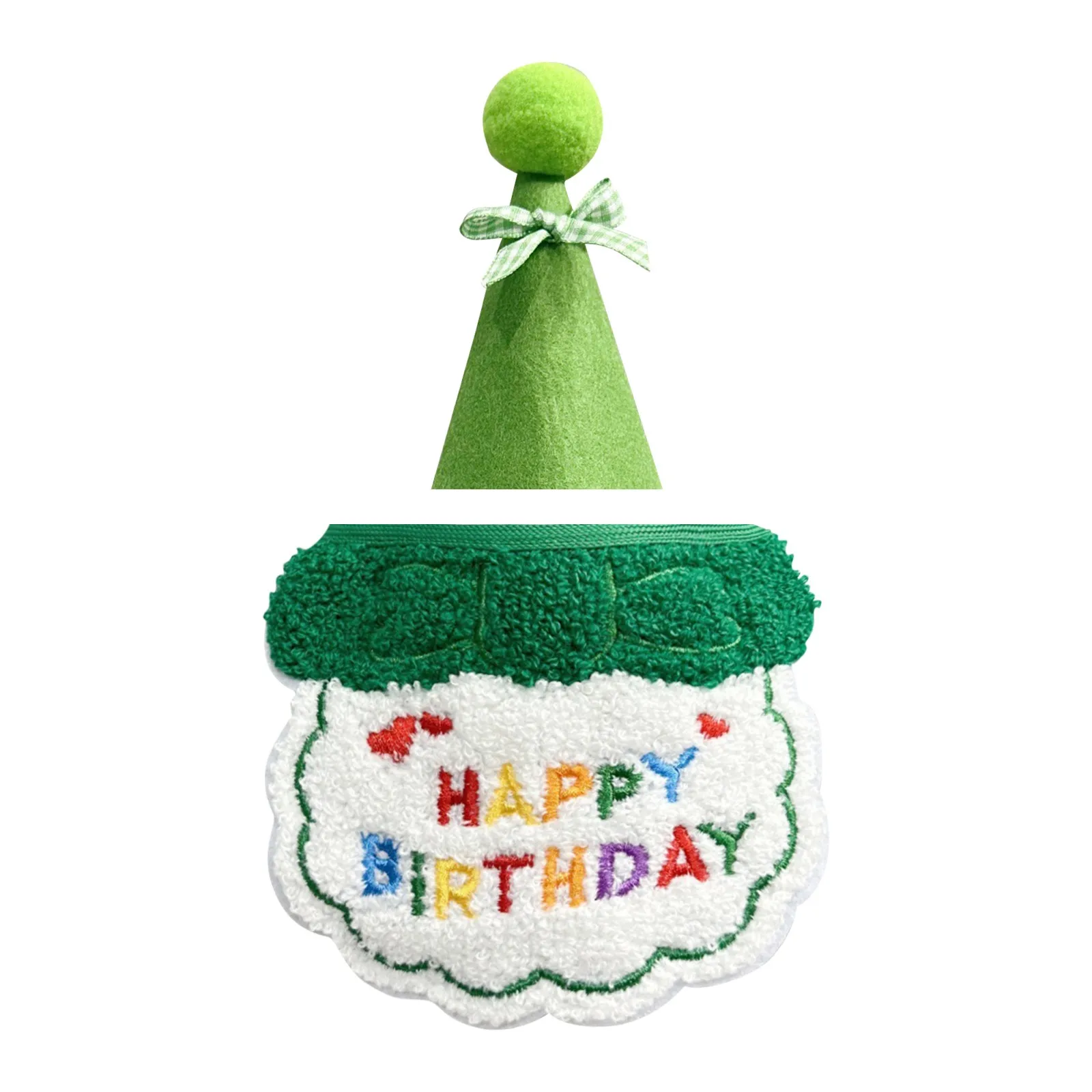 زي عيد ميلاد الحيوانات الأليفة والقطط والكلاب - مجموعة قبعة ومريلة لعيد الميلاد، مريلة وشاح لطيف لعيد الميلاد وقبعة حفلات مستلزمات أعياد ميلاد الحيوانات الأليفة قابلة للتعديل #2