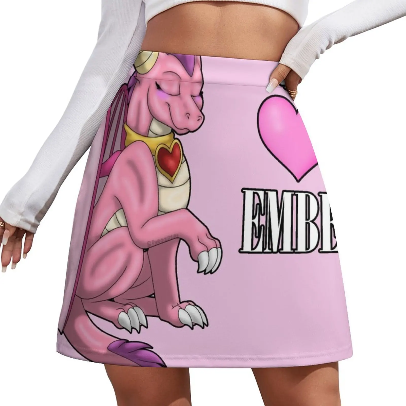 

I Love Ember Mini Skirt novelty in clothes modest skirts for women Woman clothing