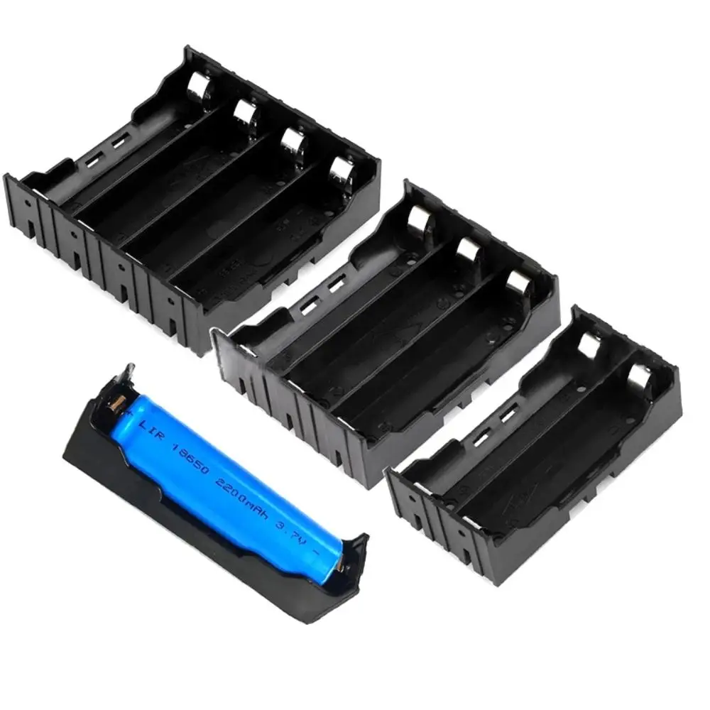 1 2 3 4 Slot 18650 Battery Holder Universal Easy welding Hard Pin Battery Container Cover ABS DIY battery box