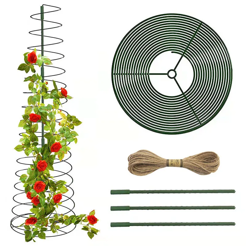 

Plant Spiral Support For Home Garden Balcony Tomato Fruit Flower Vine Growth Climbing Garden Telescopic Support Frame Tools