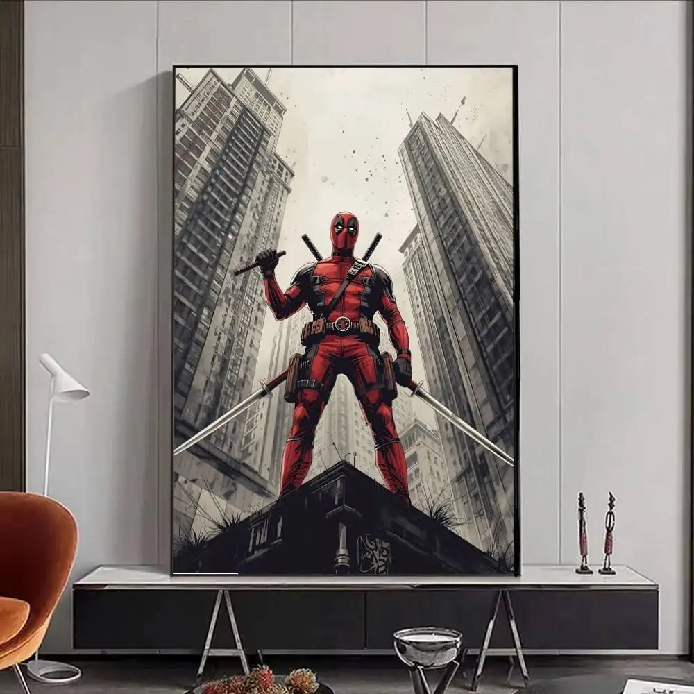1pc Classic Movie Cartoon D-D-DeadpoolS Funny Hero Posters Fancy Wall Sticker for Living Room Bar Decoration Wall Decor - view 6