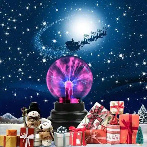 3inch Plasma Ball Sphere Lightning Light Lamp Party Magical Ball Electrostatic Flashing Ball