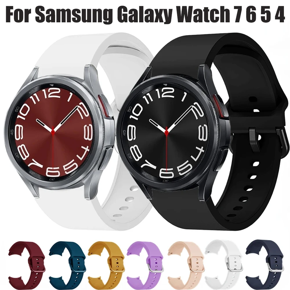 Silikonarmband für Samsung Galaxy Watch 4/5/6/7 40 mm/44 mm Pro 45 mm Band ohne Lücke Armband Gürtel Watch 4 6 Classic 47 mm/46 mm Correa