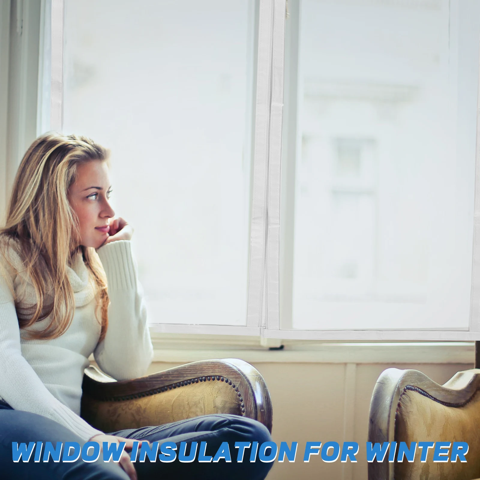 

Cold Blocking Curtains Insulation Film Window Thermal for Winter Blocker