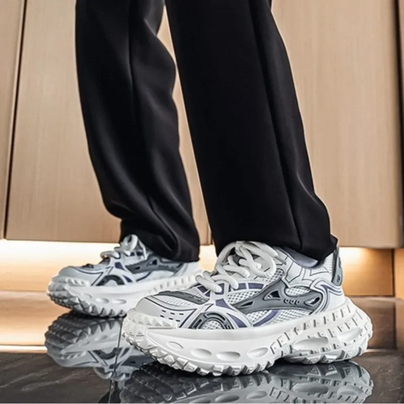 

Shoes for Men High Quality Breathable Mesh Sneakers Fashion Comfortable Platform Heightening Casual Mens Shoes Zapatillas Hombre