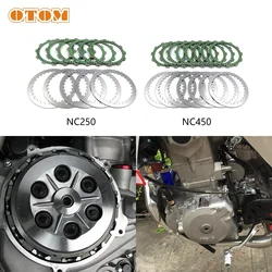 OTOM Motocross Clutch Friction Plates Steel Disc Kit For ZONGSHEN NC250 NC450 KAYO T6 K6 BSE J5 RX3 ZS250GY/450GY-3 ZS-177mm