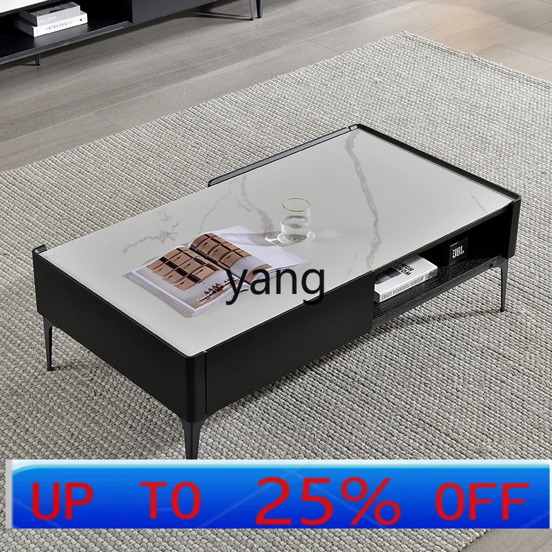 

LTT rock slab coffee table modern simple minimalist light luxury living room tea table