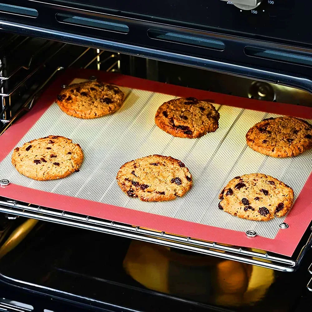 BUYYES Baking Mat Silicone Leakproof Cookie Tray Non-stick Baking Basket Heat Resistant Oven Liner Home Kitchen Tools Baking Mat