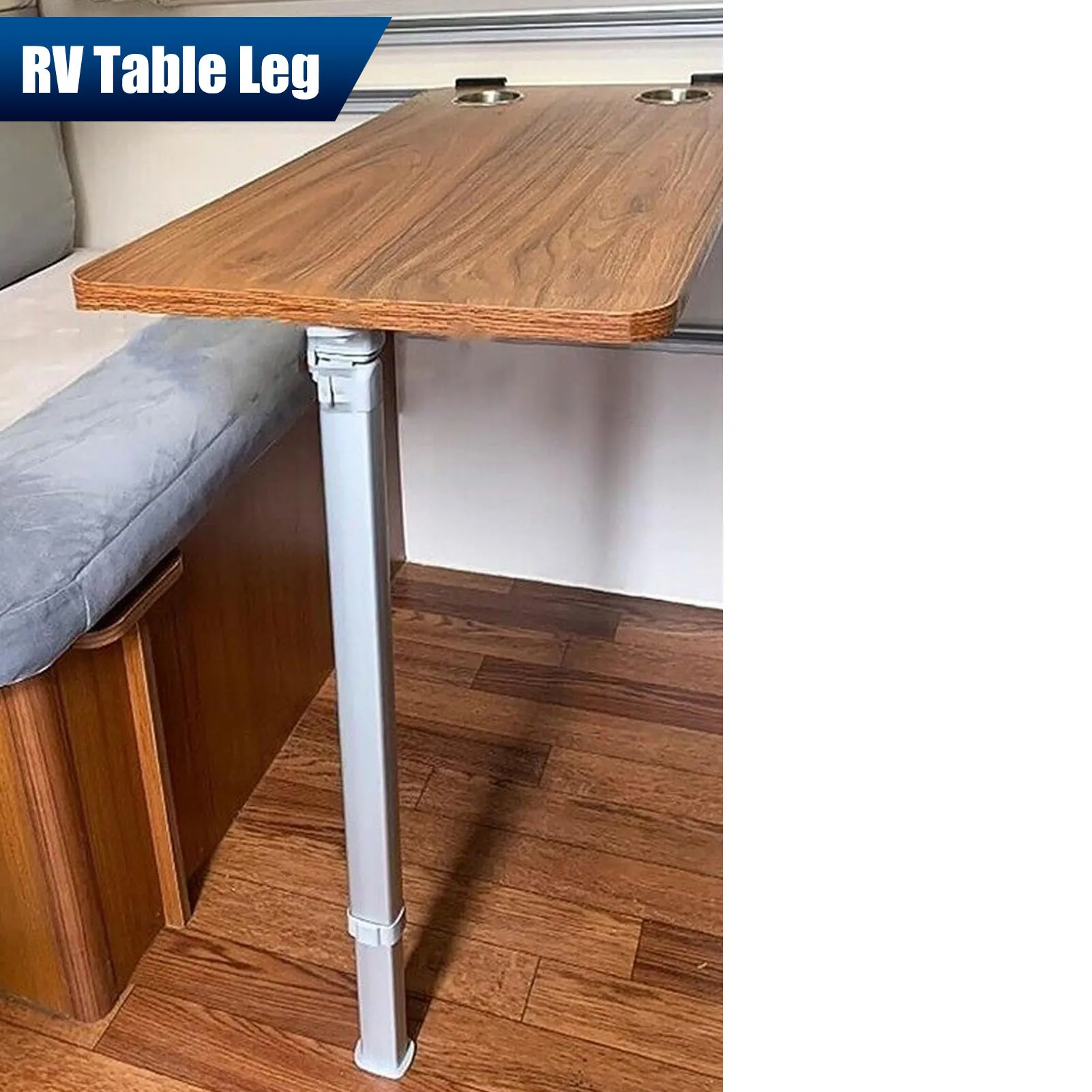 

RV Folding Table Leg RV Adjustable Table Leg Oxidation Resistant Detachable 540 To 930mm Silver Aluminum Alloy for Campervan