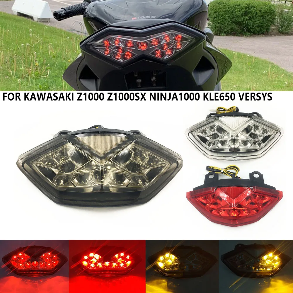 Motorcycle Rear Tail Light For Kawasaki Z1000 2010 2011 2012 2013 Brake Turn Signals Integrated LED Light Z 1000 Rear Taillight