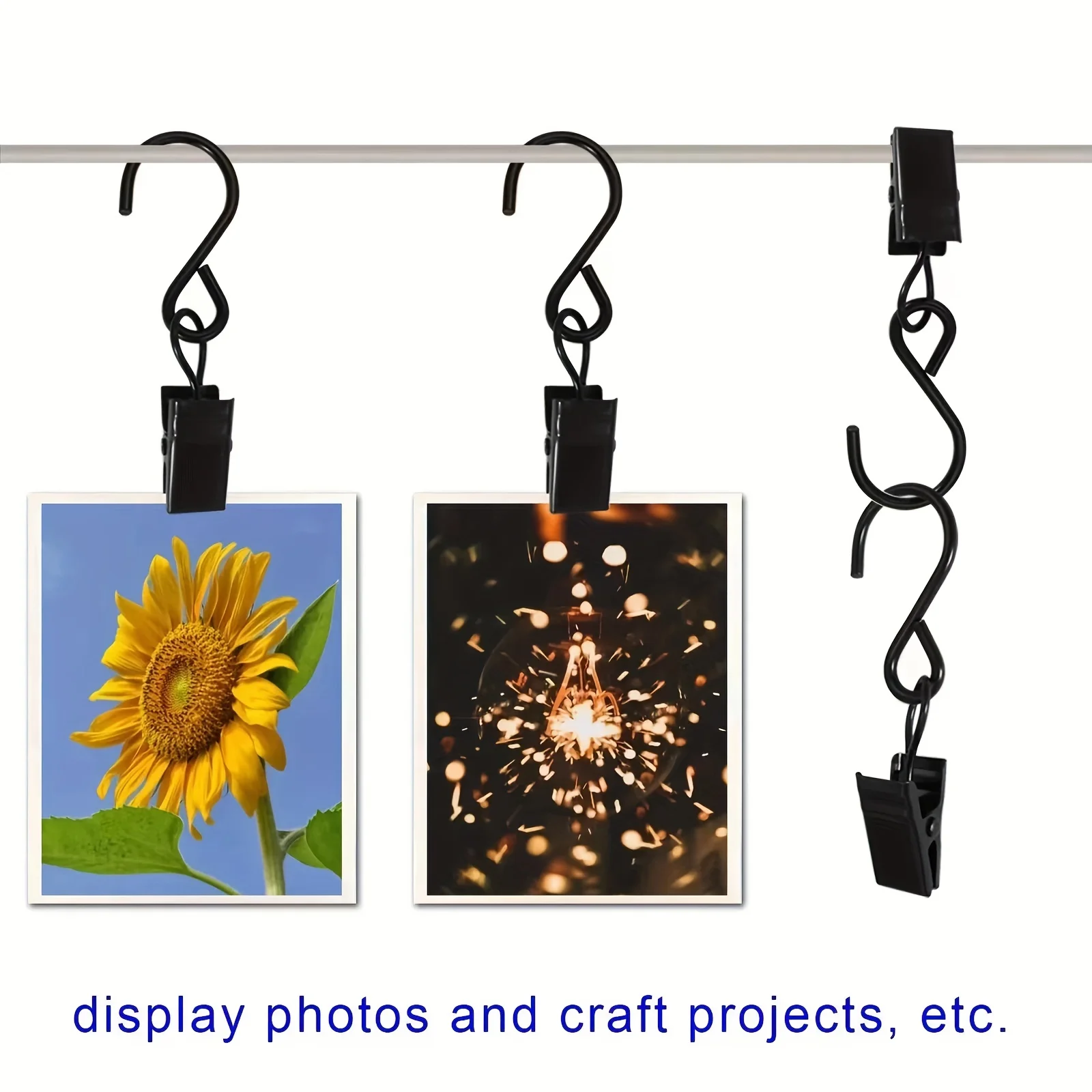 8pcs/20pcs Of S-shaped Hooks For Curtains, Hangers For Draining Sinks And Camping Tents, Art And Craft Displays, Garden And Yard