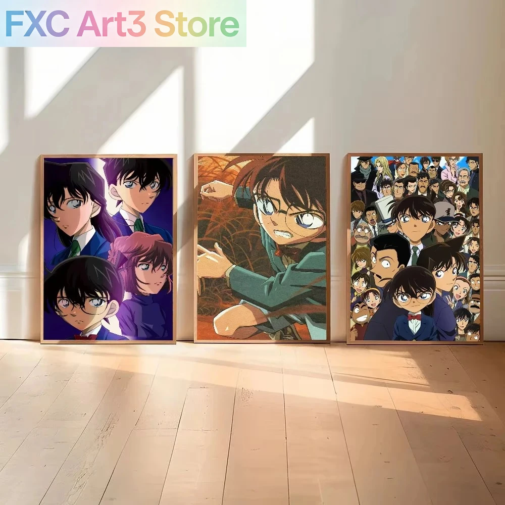 Frameless,1pc Detective Conan Japanese Self-adhesive Art Poster Waterproof Paper Sticker Coffee House Bar Room Wall Decor