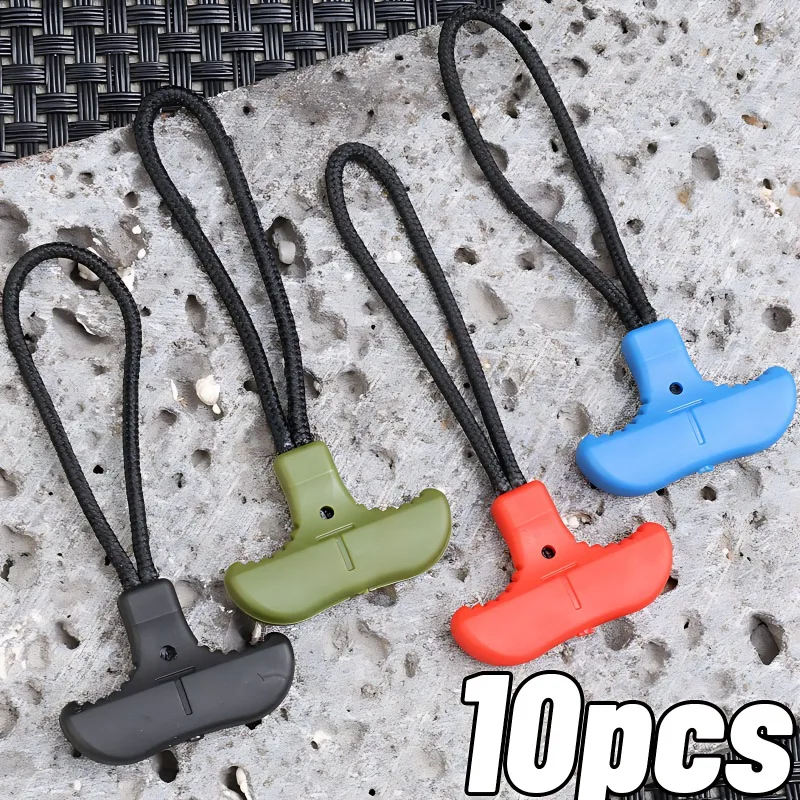 10pcs Zipper Pull Travel Bag Puller Anti- Loss Fixer Zip Cord Suitcase Tent Backpack Tab Replacement Clip Zipper Pull Accessorie