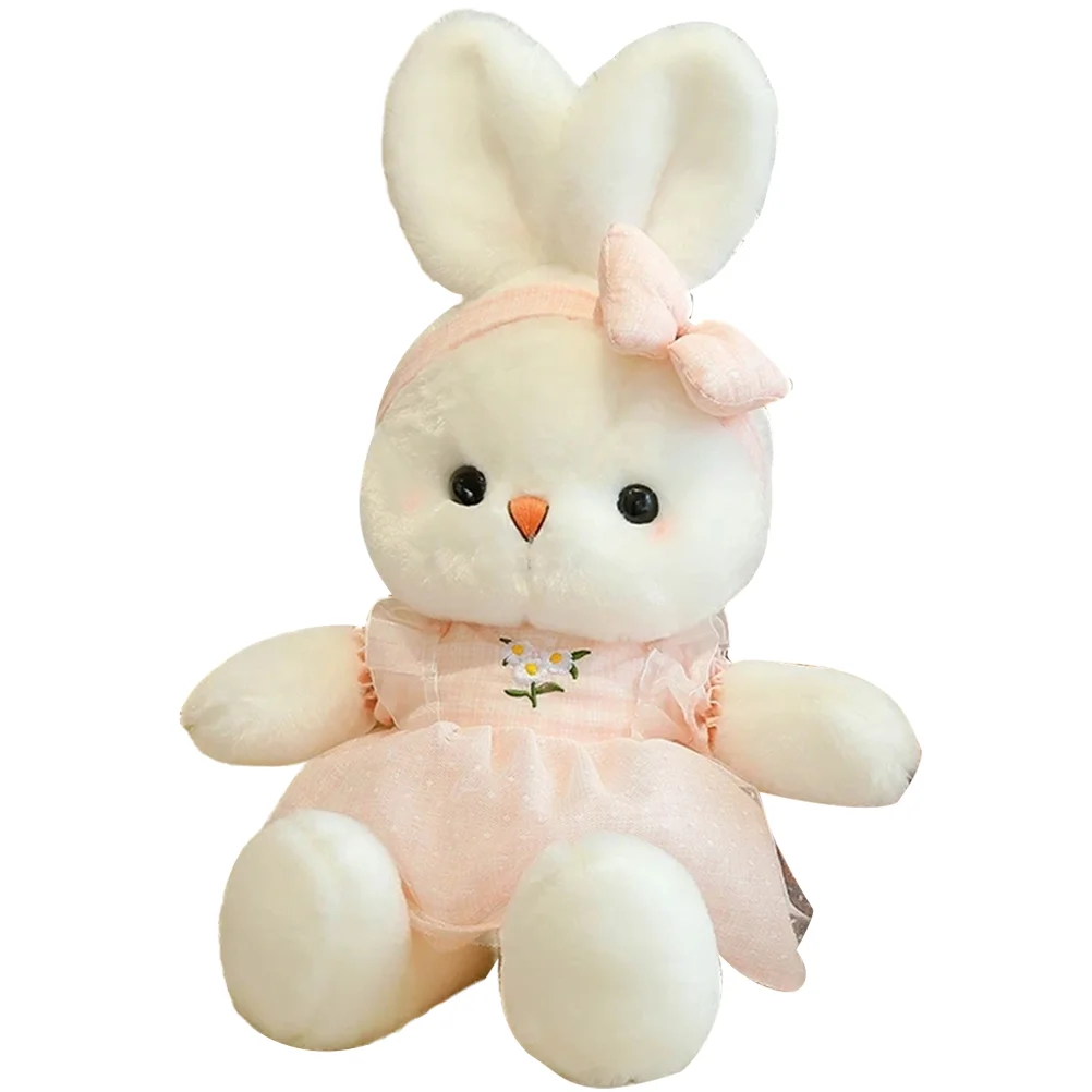 

Plush Bunny Toy for Girls Stuffed Animals Toys White Rabbit Kids Decors Pp Cotton Ornaments Child