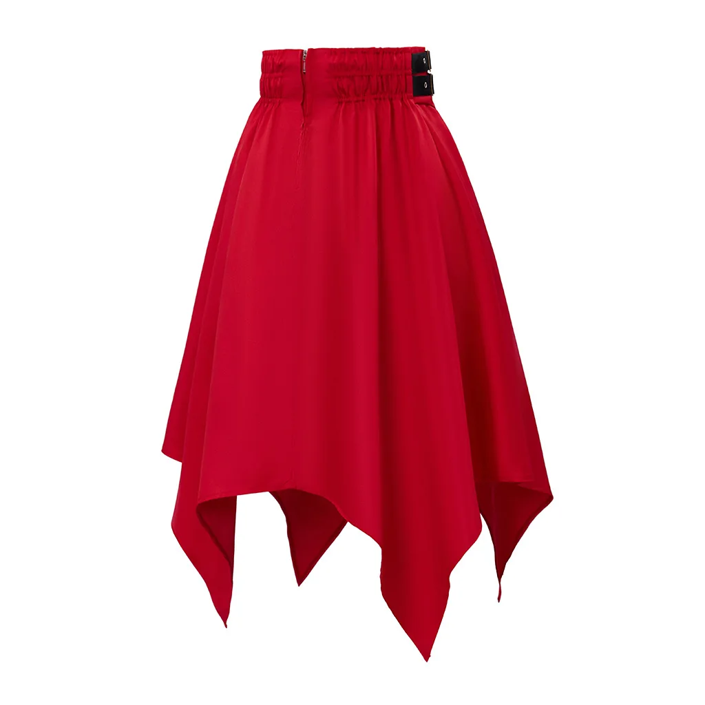 Women's Punk Skirt Victorian Vintage High-Waisted Stretch Midi A-Line Gothic Skirt