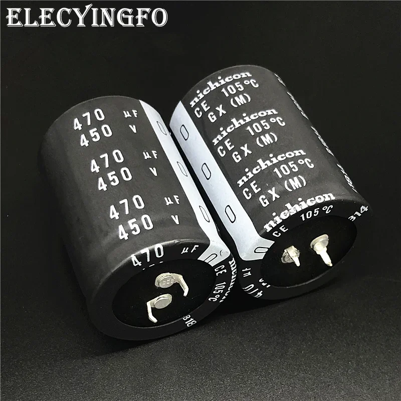 

2Pcs/10Pcs 470uf 450v Nichicon GX 35x50mm 450V470uF Long Life Snap-in PSU Capacitor