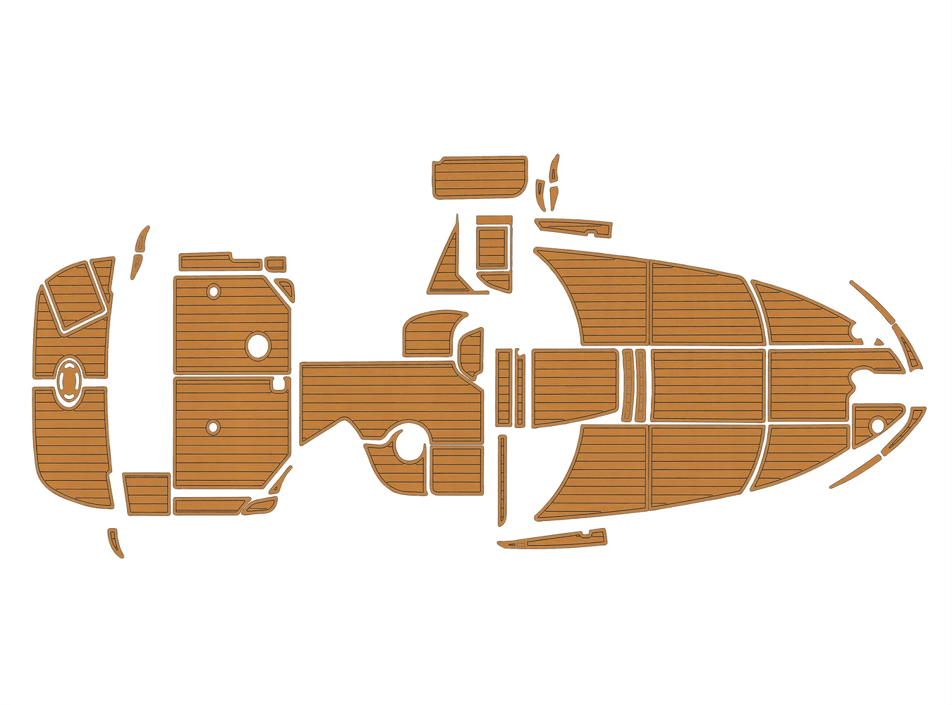 

2001-2009 Sea Ray 280 Sundancer 1/4 дюйма, 6 мм, пена EVA, нескользящий морской коврик из тикового дерева, настил из ПВХ, водный ковер, морской пол