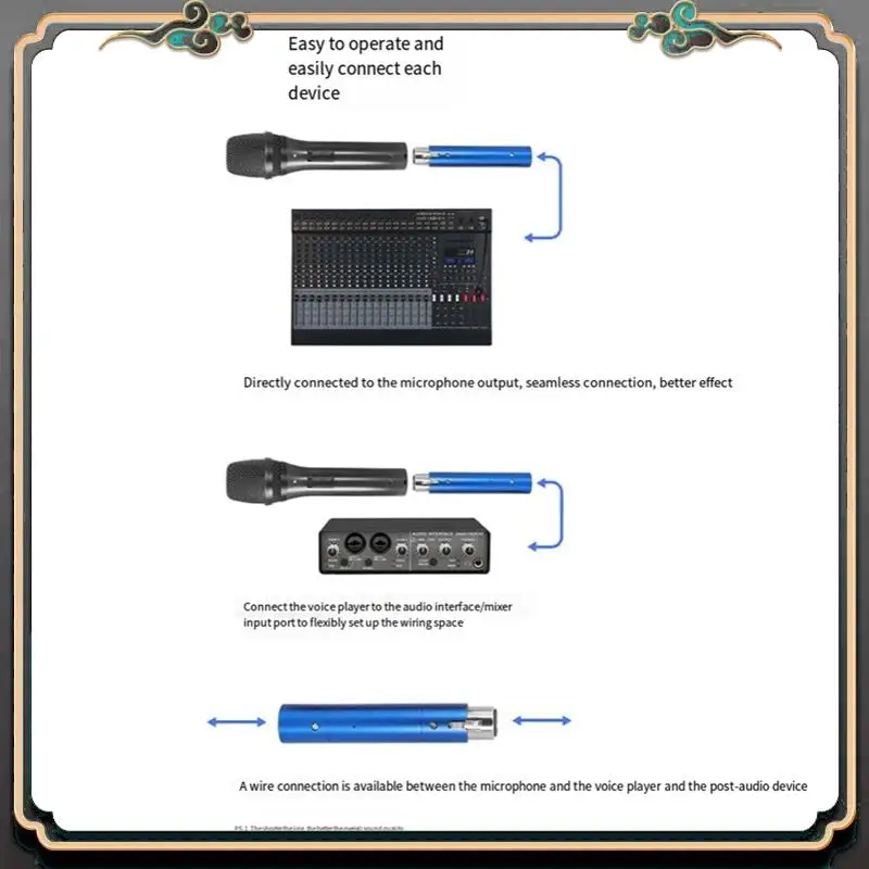 

Reliable-Professional XLR 3Pin 48V Phantom Power Adapter For Dynamic Microphone 28Db Gain Preamp Adaptor