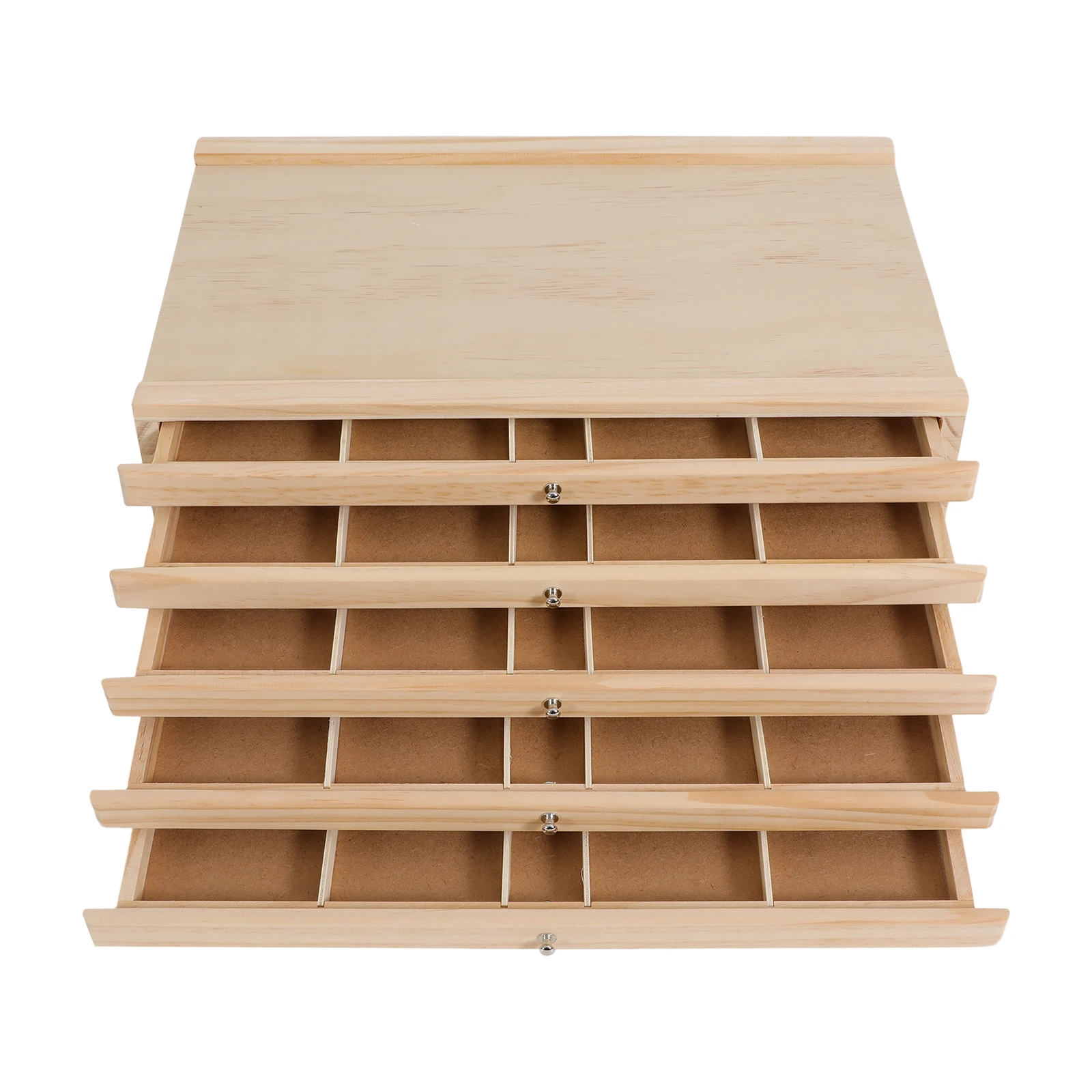 5-lagige Vintage-Aufbewahrungsbox aus Holz, mehrstufige Schreibtisch-Aufbewahrung für Schreibwaren mit 5 Schubladen, große Schmuck-Make-up-Organizer-Box