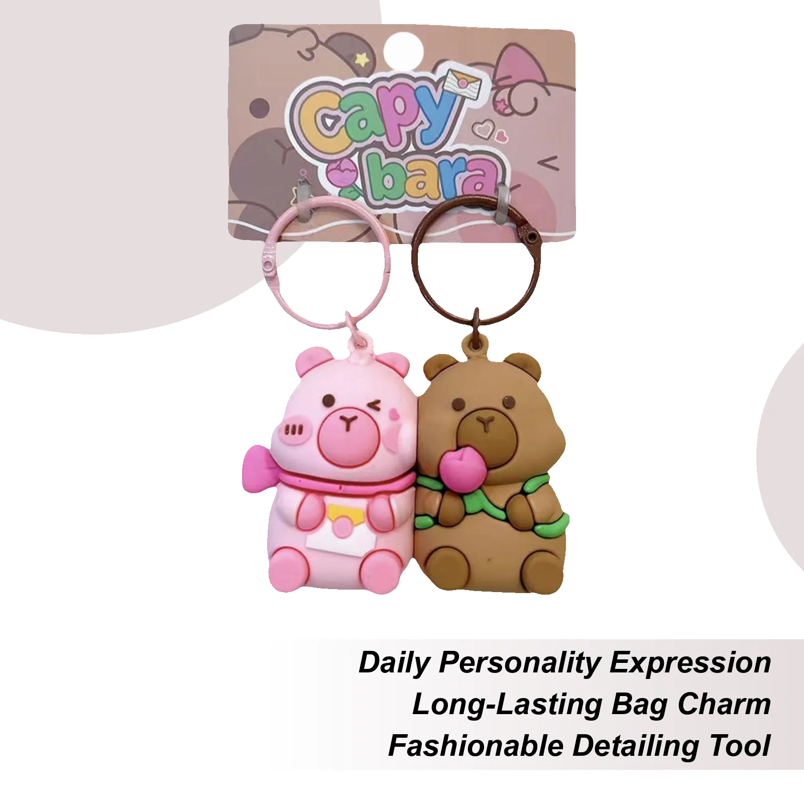 

Брелок с капибарой, брелок с изображением животных, аксессуары, одинаковые брелки для пар для парня, подруги, друга, его семьи