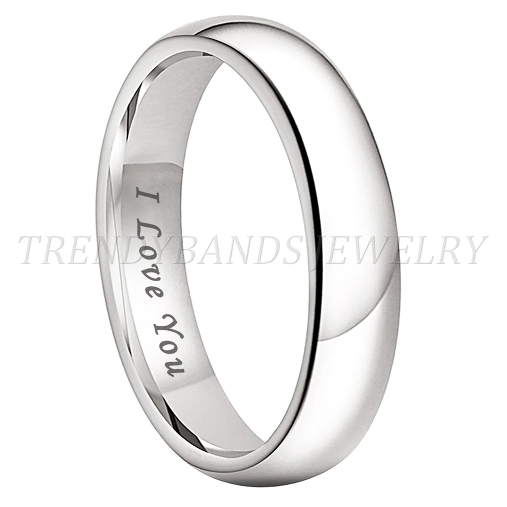 Weiß Wolfram Ring 4mm 5mm 6mm 7mm 8mm 10mm Männer Frauen Paar Verlobung Mode schmuck Poliert Glänzenden Comfort Fit – Detail 3