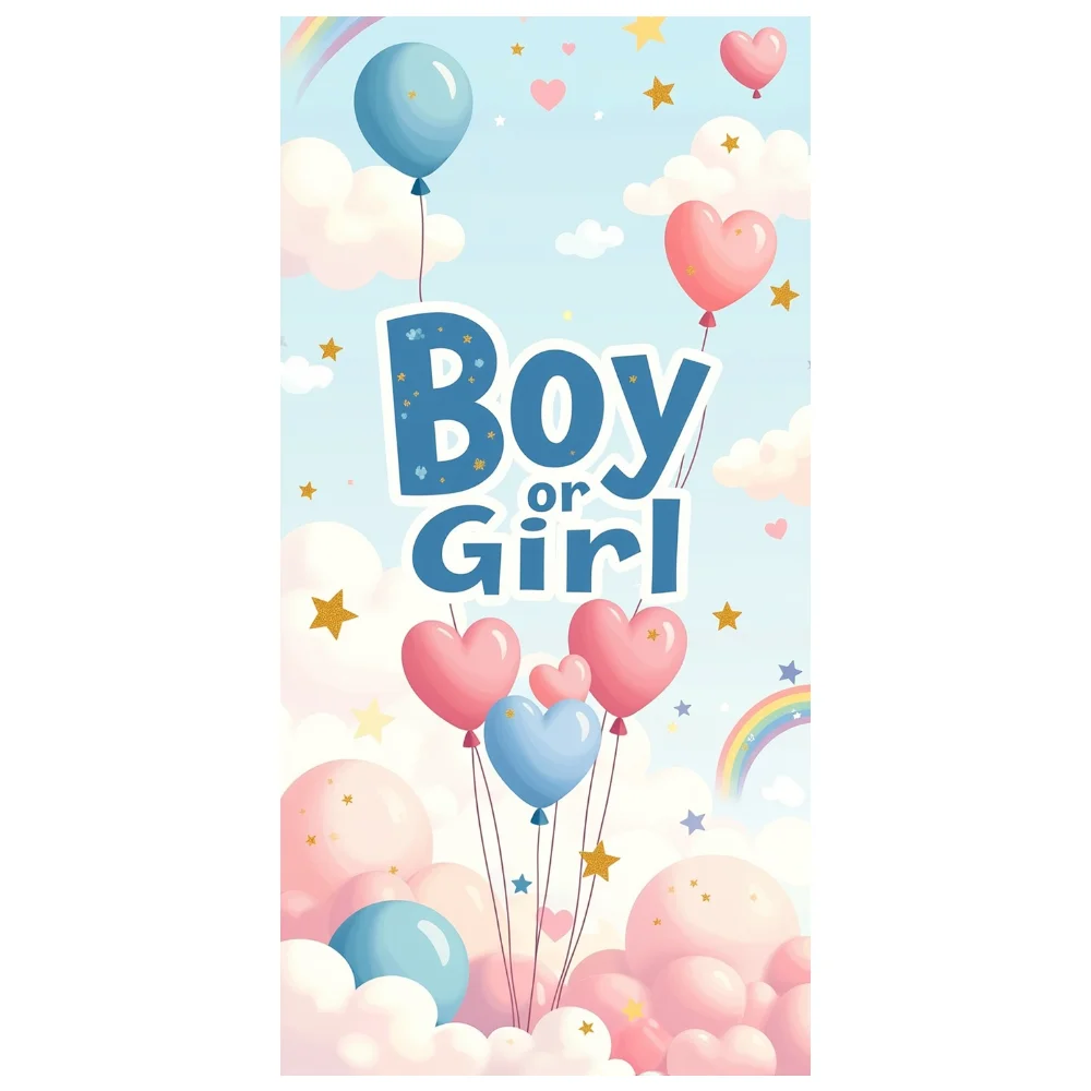 Colorful Photography prop Vibrant Durable Reusable Celebration banner Artistic Gender reveal for Gender reveal