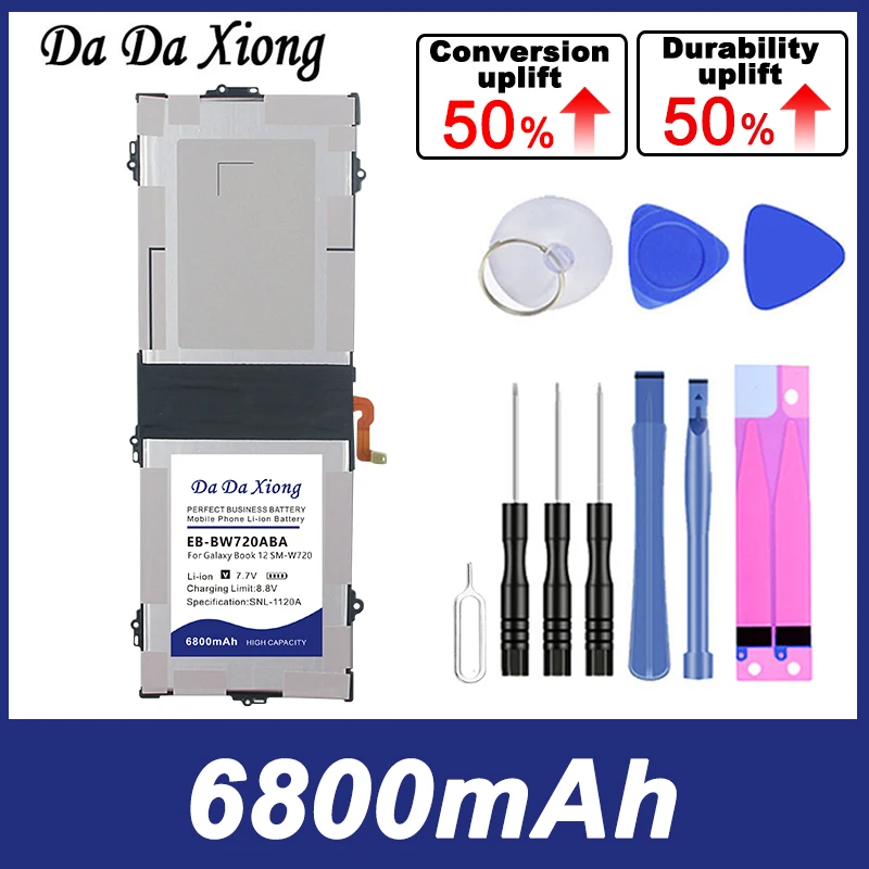 

New EB-BW720ABA Replacement Battery For Samsung Galaxy Book 12 SM-W720 Chromebook Titan V2 XE520QAB XE521QA SM-W727V + Kit Tools