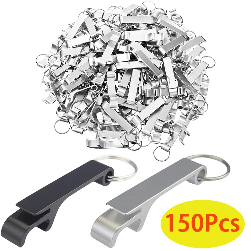 

150Pcs Aluminium Portable Can Opener Key Chain Ring Can Opener Restaurant Promotion Giveaway