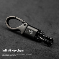 Zinc Alloy Key Ring Car Emblem Keychain For Infiniti QX55 QX50 QX60 Q50 Q70L QX30 QX80 Q60 Q70 QX70 Q30 Q60S ESQ JX EX FX QX G M