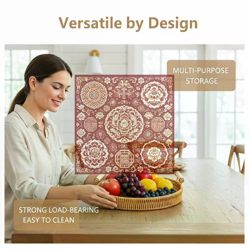 Set van 3 geweven rieten ronde - Rattan Tray Handle recensie en prijs
