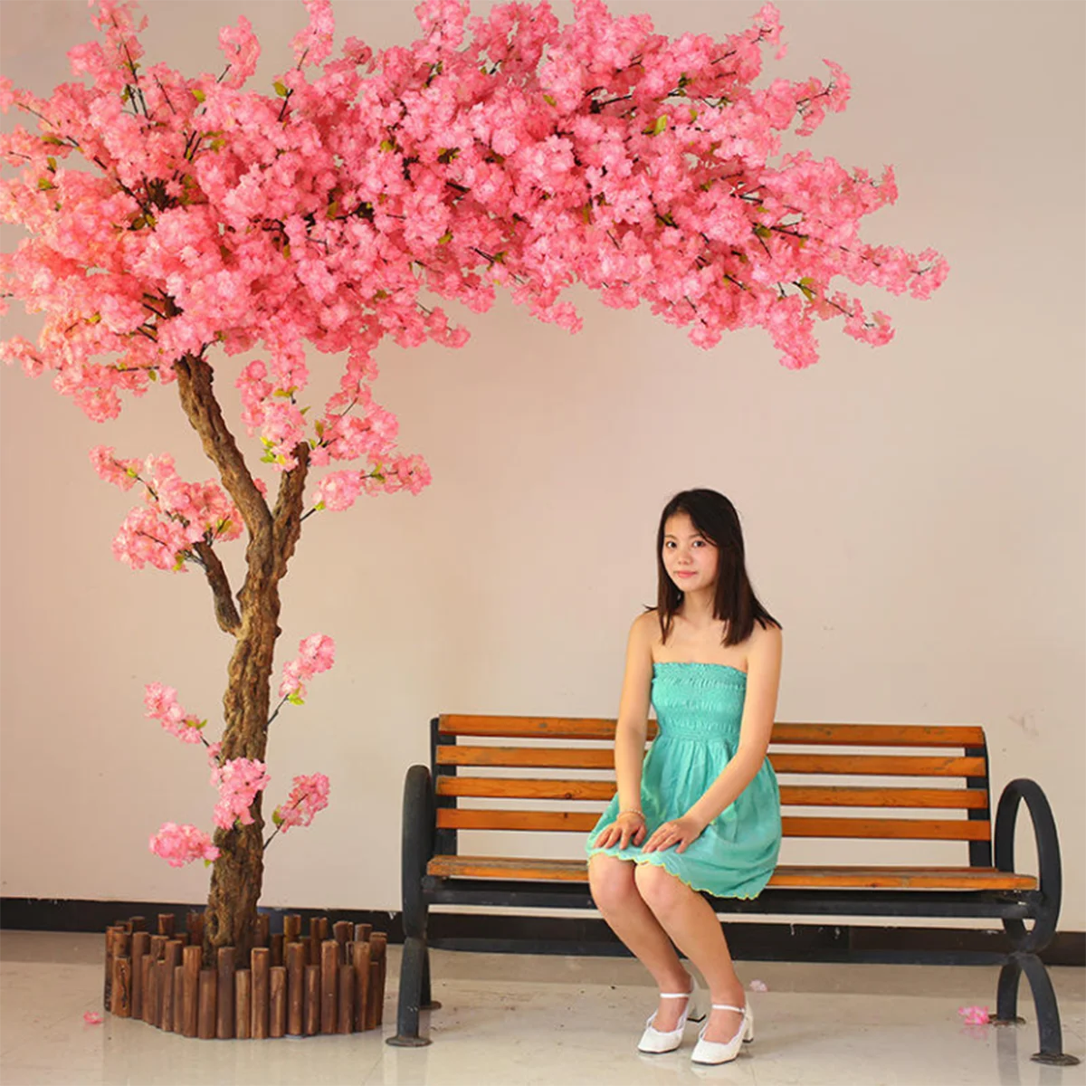 

Artificial Pink Cherry Blossom Tree for Wedding Decor Indoor Outdoor Customized Size Sakura Table Big