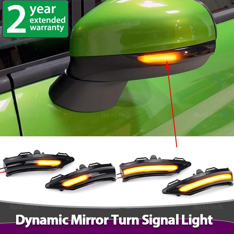 for Ford Fiesta ST Line MK8 Puma Crossover ST 2018-2023 Dynamic Blinker Turn Signal Side Mirror Indicator LED Flashing Light