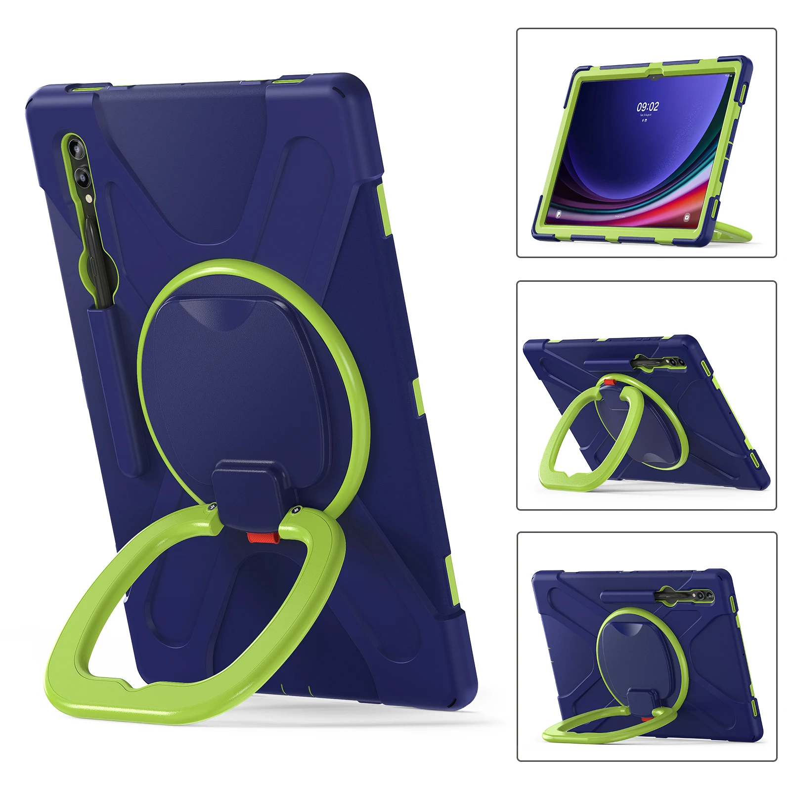 360°Rotation Tablet Case For Samsung Galaxy TAB S10 Ultra X920 S9 Ultra X910 S8 Ultra X900 X906B 14.6 Armor With Shoulder Straps 3
