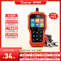 VDIAGTOOL BT500 Car Battery Tester 6V/12V/24V 5-3000 CCA Automotive Motorcycle Truck Cranking Charging Battery Scanner Tools