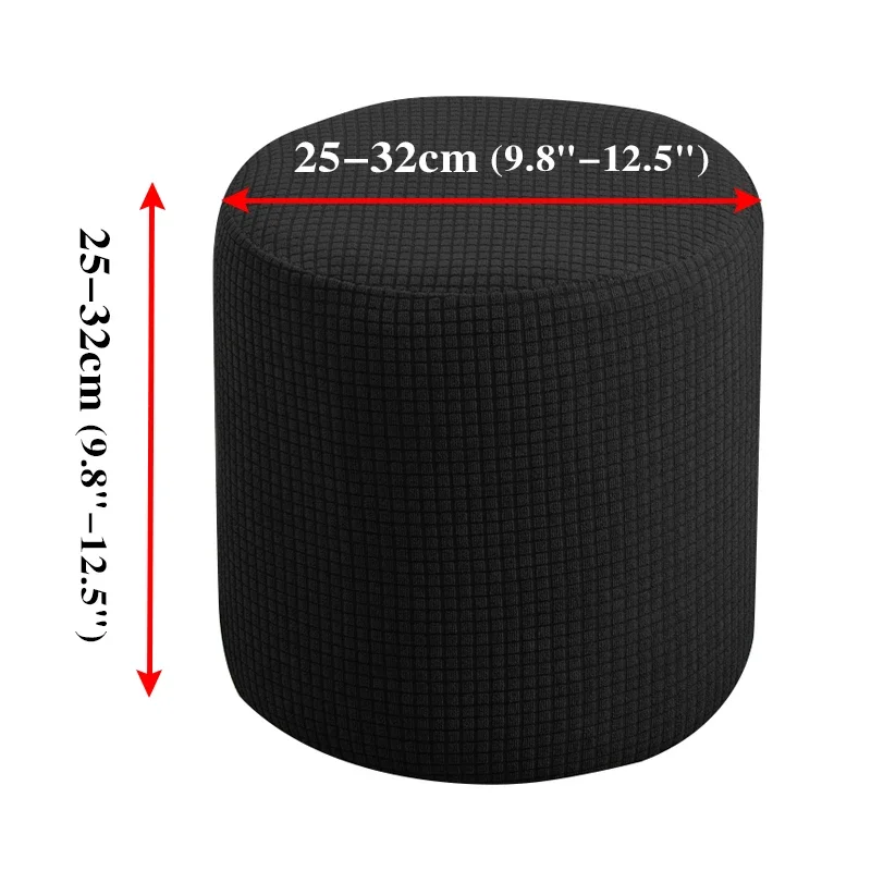 Waterproof Ottoman Cover Stretch Ottoman Slipcover Round Storage Cover Folding Stool Covers Furniture Cover for Footrest Ottoman